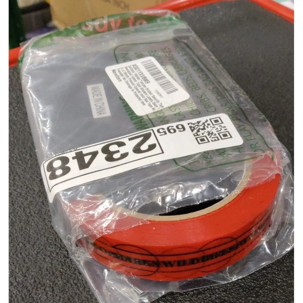 Solitary Walker Tamper Evident Security Tape Red 1in x‎ 55yds Void Safety Seal